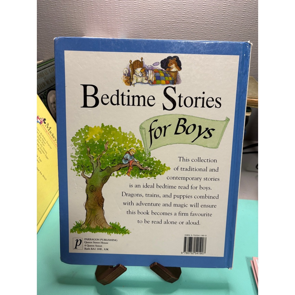 Bedtime Stories for Boys Hardcover Parragon Publishing 2000 Dragon Illustration - Picture 3 of 6